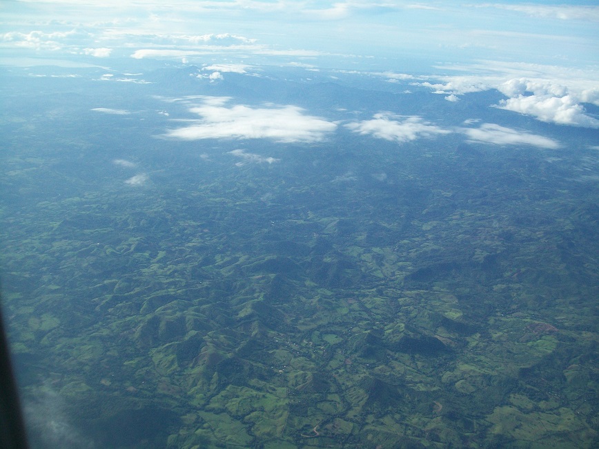 Panama countryside from the air